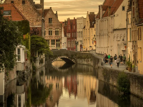 Zicht op Gouden Handrei in Brugge
