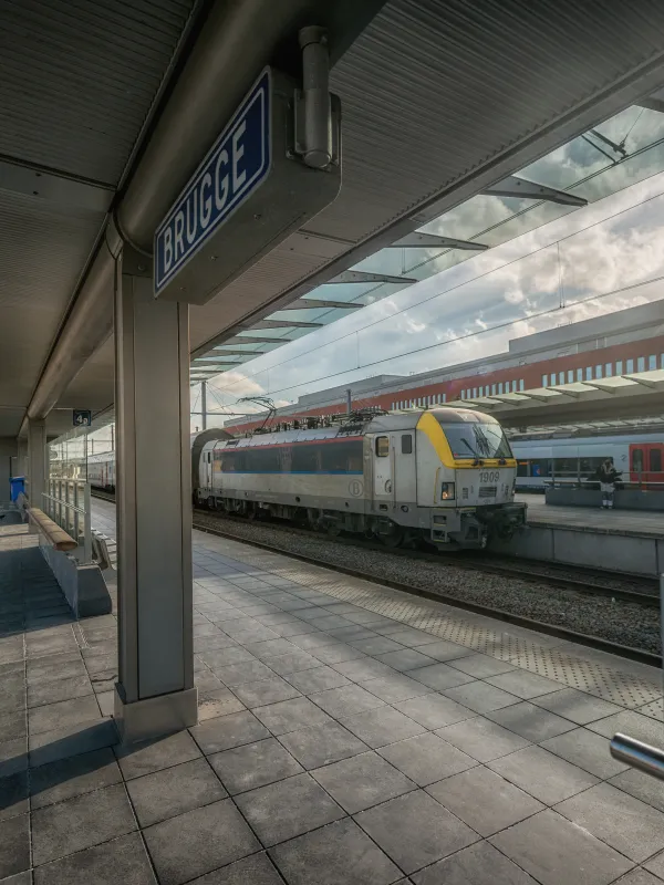 Trein in station Brugge