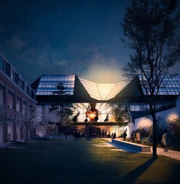Wintergloed 2025-2026 - Render lichtinstallatie - BRUSK - Lichtbundelaar