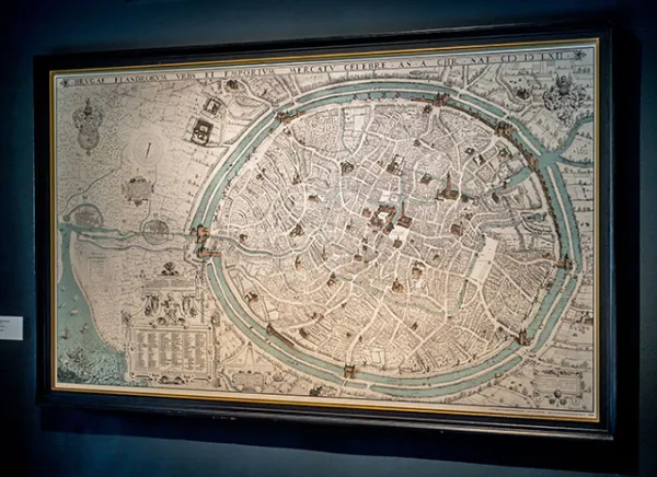 Kaart van Brugge van Marcus Gerards