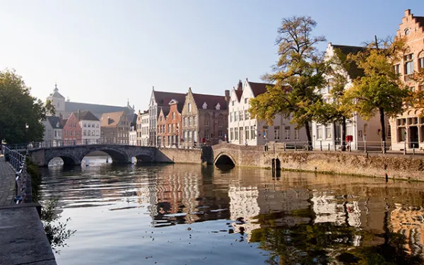 Kanaalzicht in Brugge